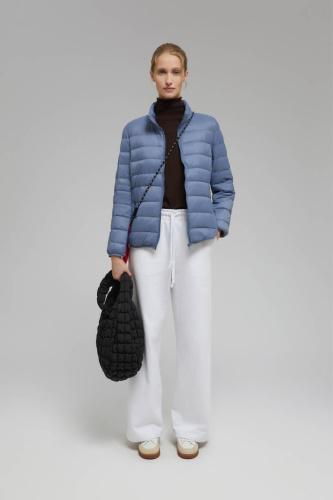 Стеганый пуховик с натуральным пухом