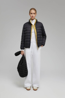 Стеганый пуховик с натуральным пухом