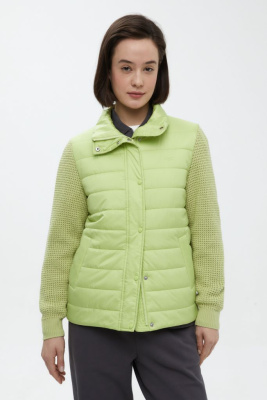 Утепленная куртка с вязаными рукавами