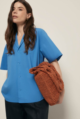 Блузка из хлопка с коротким рукавом