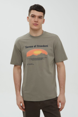 Футболка из хлопка с принтом