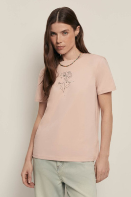 Футболка приталенного силуэта с принтом