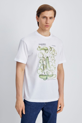 Свободная футболка с принтом