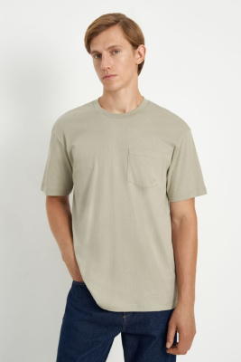 Футболка из хлопка свободного силуэта