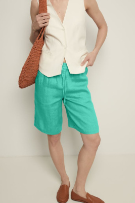 Шорты изо льна на резинке
