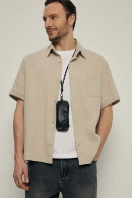 Рубашка с коротким рукавом из хлопка