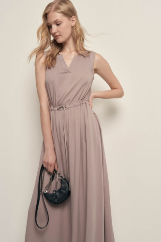 Сарафан макси с поясом на кулиске