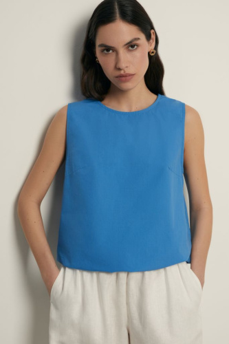 Блузка без рукавов из хлопка