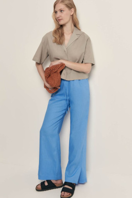 Брюки изо льна на резинке