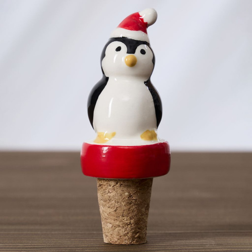 Пробка для вина Christmas jam, пингвин