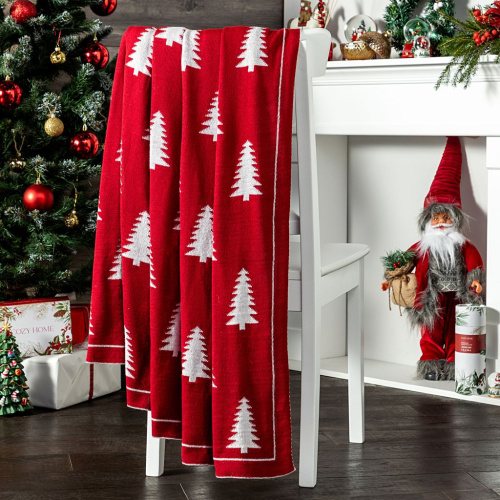 Плед Abete rosso, красный