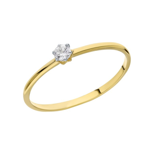 Золотое кольцо с фианитами