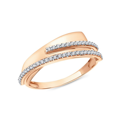 Золотое кольцо с фианитами