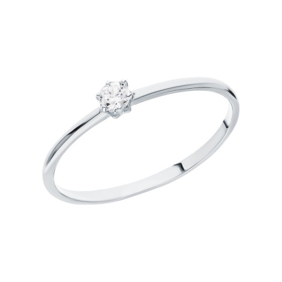 Золотое кольцо с фианитами