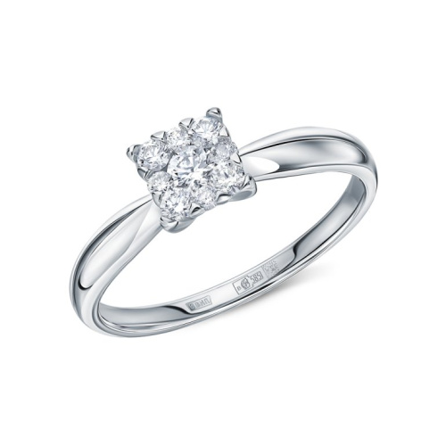 Золотое кольцо с бриллиантами природными