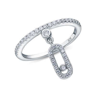 Серебряное кольцо с фианитами