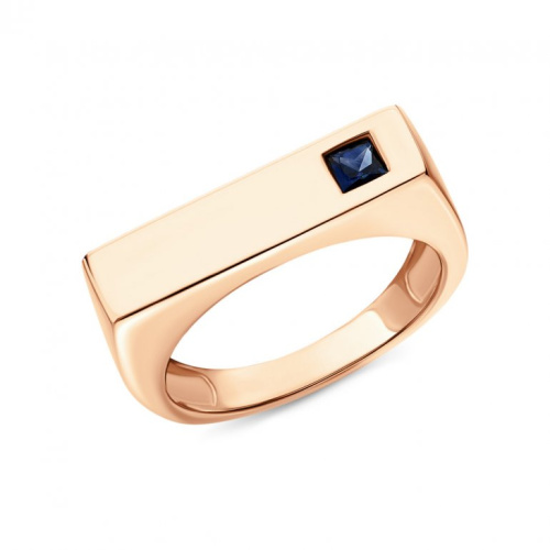 Золотое кольцо с сапфирами природными