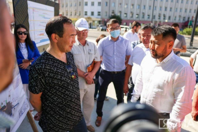 В Якутске движение транспорта по проспекту Ленина откроют к 1 сентября / ЯСИА Якутск Якутск Республика Саха (Якутия)