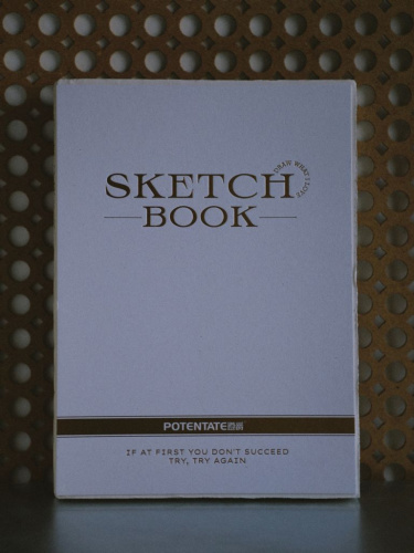 Скетчбук для рисования Potentate A4(210x290) 120 л 100 г, 100% целлюлоза, мелкое зерно, рельефный край, белый