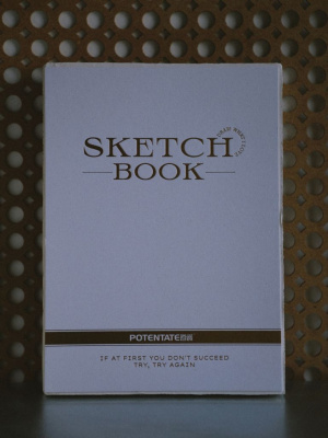 Скетчбук для рисования Potentate A4(210x290) 120 л 100 г, 100% целлюлоза, мелкое зерно, рельефный край, белый