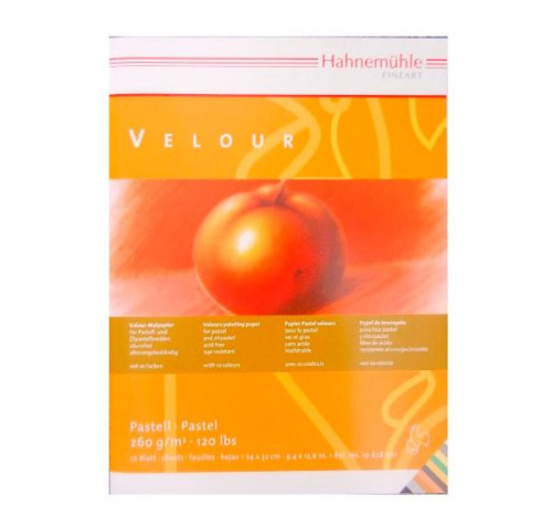 Альбом-склейка для пастели Hahnemuhle "Veloure" 24х32 см 10 л 260 г 10 цветов