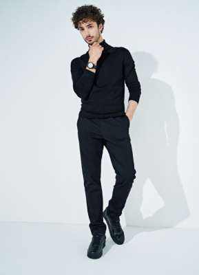 Базовые брюки Chino из твила, Черный