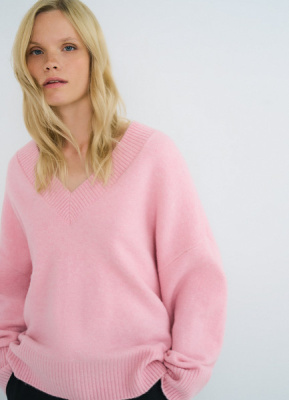 Джемпер из мягкой пряжи с шерстью, Розовый