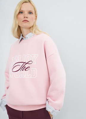 Свитшот с принтом, Розовый
