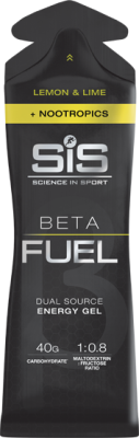 Гель улеводный с кофеином SIS BETA FUEL GEL + NOOTROPICS (60 мл Лимон и лайм)