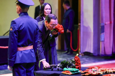 Фото: в Якутске прощаются с Михаилом Николаевым / ЯСИА Якутск Якутск Республика Саха (Якутия)