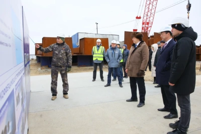 Юрий Трутнев ознакомился с ходом строительства Ленского моста / ЯСИА Старая Табага Якутск Республика Саха (Якутия)