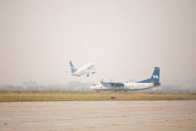В аэропорту Якутска задержаны рейсы из-за густого дыма / ЯСИА Якутск Якутск Республика Саха (Якутия)