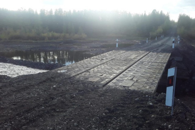 В Якутии на автодороге «Оймякон» установили механизированный мост / ЯСИА   Республика Саха (Якутия)