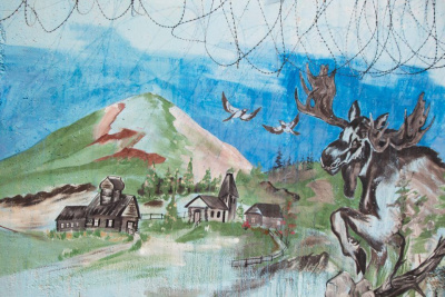 В колонии Мохсоголлоха осужденный нарисовал мурал «Северные мотивы» / ЯСИА   