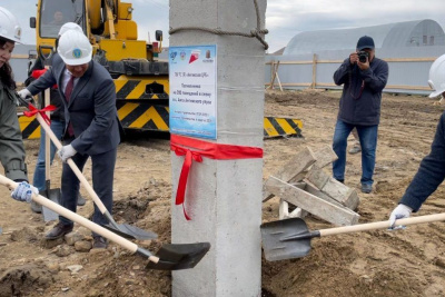 В Амгинском районе Якутии установили первую сваю новой поликлиники / Саина Титова   