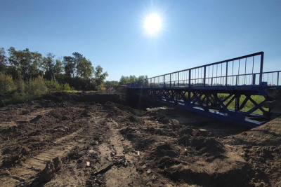 Установка нового моста завершается в Таттинском районе / ЯСИА   