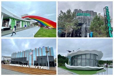 Царство вечной мерзлоты, большая радуга и айсберг: как выглядят павильоны регионов на ВЭФ-2023 / Саина Титова   