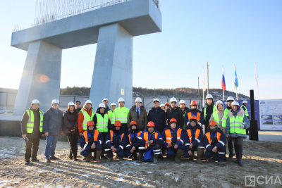 В Якутии завершили строительство первого элемента Ленского моста / Нарыйа Пахомова Старая Табага Якутск Республика Саха (Якутия)