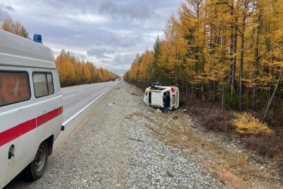 В Якутии водитель погиб в результате опрокидывания автомобиля / ЯСИА   Республика Саха (Якутия)