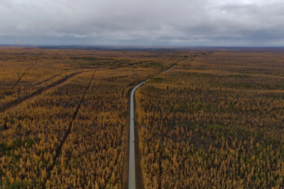 Участок автодороги «Вилюй» введен в эксплуатацию после капремонта в Мирнинском районе / ЯСИА   