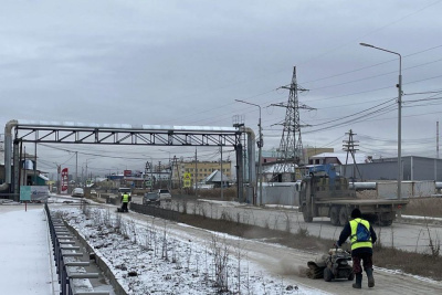 Коммунальщики и дорожники круглосуточно убирают снег с улиц Якутска / ЯСИА Якутск Якутск Республика Саха (Якутия)