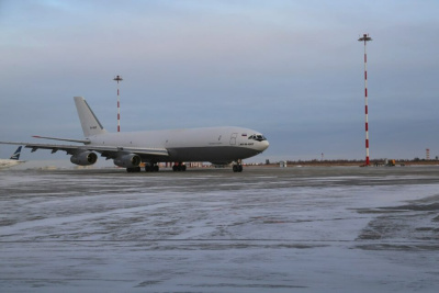 Над Якутском провели испытания грузового самолета, у которого ранее разрушилось шасси / Нарыйа Пахомова   