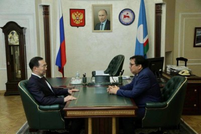 Глава Якутии Айсен Николаев провел встречу с Александром Акимовым / ЯСИА   