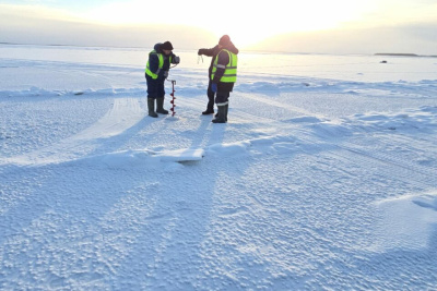 Минтранс Якутии проверил подготовку ледовой переправы Хатассы – Павловск / ЯСИА   