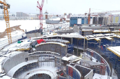 Каркас здания Арктического центра эпоса и искусств в Якутске готов на 90% / ЯСИА Якутск Якутск Республика Саха (Якутия)