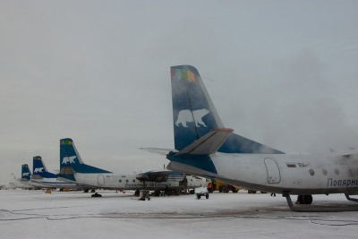Самолет Ан-24, летевший из Якутска в Олекминск, не смог приземлиться и ушел на запасной аэродром / ЯСИА Якутск Якутск Республика Саха (Якутия)
