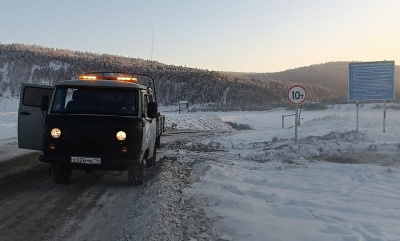 В Амгинском районе увеличили грузоподъемность зимника через реку / ЯСИА   
