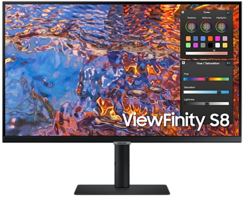 Монитор 27" Samsung ViewFinity S8 S80PB UHD LS27B800PXIXCI 3840x2160 IPS LED 5ms 16:9 HDMI HAS Piv 1000:1 400cd 178гр/178гр DP