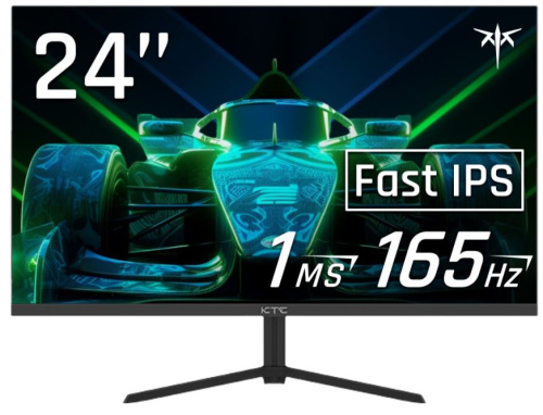 Монитор 23,8" KTC H24T09P 1920x1080, ELED, 16:9, IPS, 300cd, 1000:1, 1ms(GTG ), 178/178, 2*DP, 2*HDMI, audio, 165Hz, Tilt, VESA 100x100, black