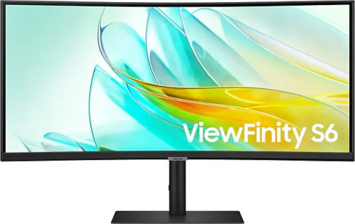 Монитор 34" Samsung ViewFinity S6 LS34C650UAIXCI 3440x1440 LED, 21:9, VA, 350cd, 3000:1, 5ms, 178/178, curved 1000R, DP, HDMI, USB, 100Hz, Speakers, V
